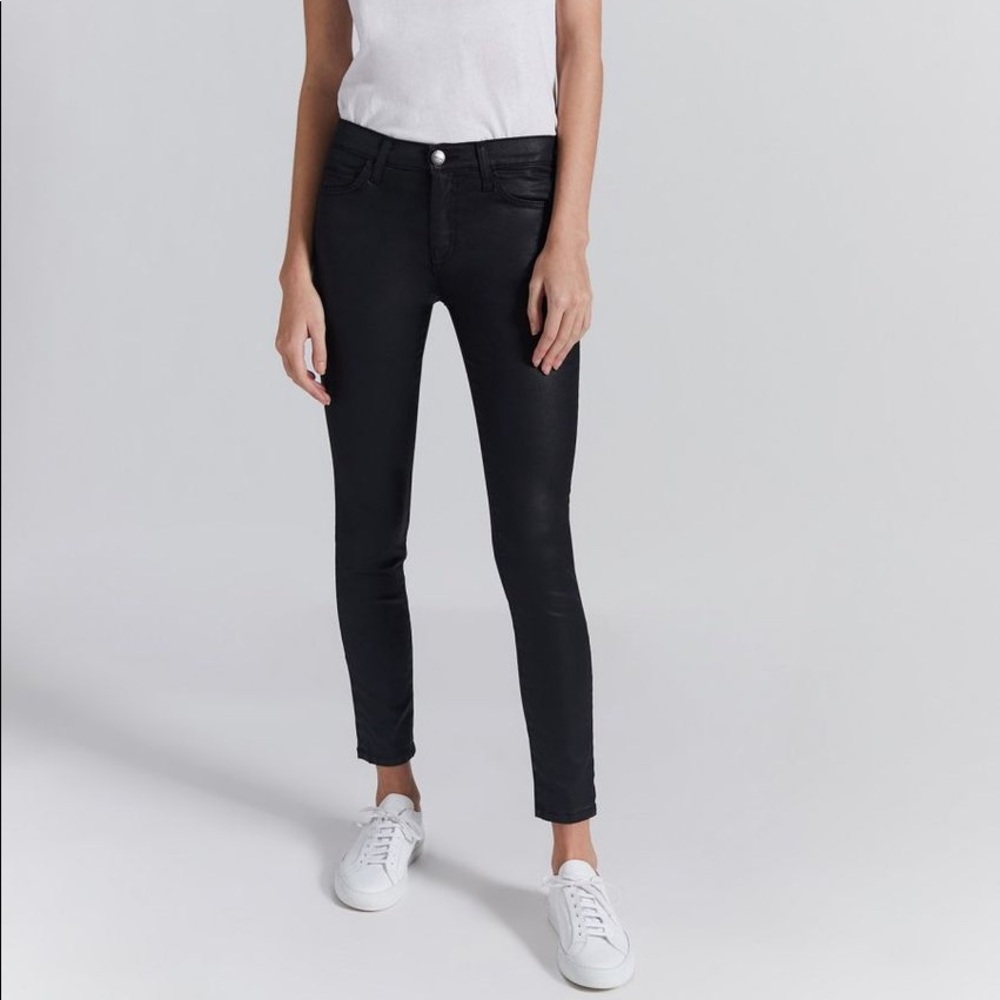 NWT CURRENT/ELLIOTT THE STILETTO BLACK COATED JEAN